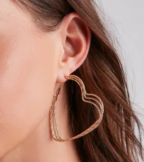 Follow Your Heart Hoop Earrings