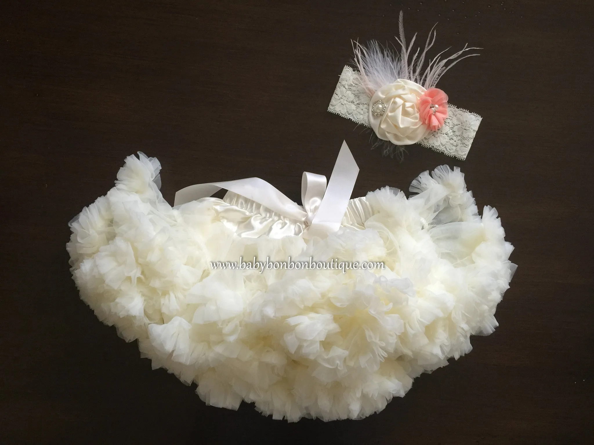 French Ivory Fluffy Baby Tutu Skirt