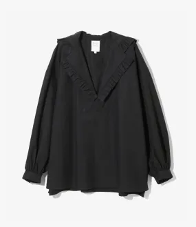 Frill Hoodie – Black