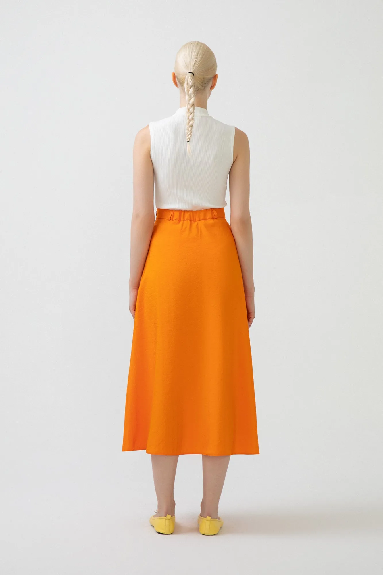 FRONT BUTTONED A-LINE SKIRT