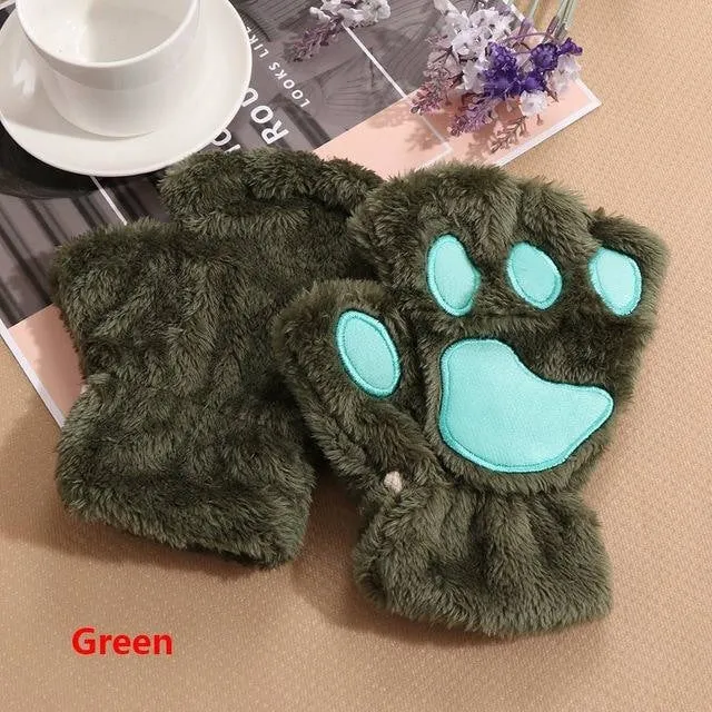 Furry Neko Mittens