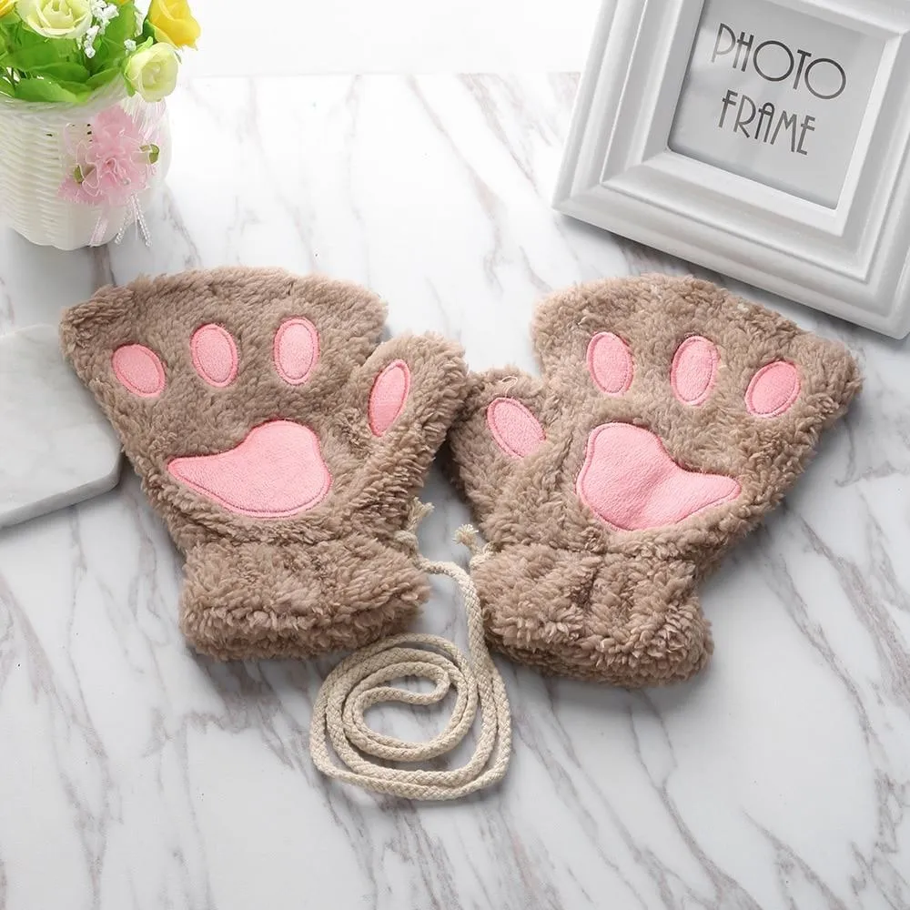 Furry Neko Mittens