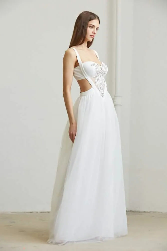 Glamorous Rhinestone Embellished Sweetheart Gown