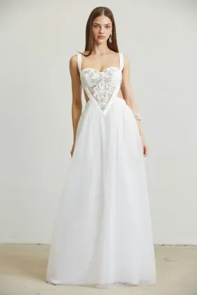 Glamorous Rhinestone Embellished Sweetheart Gown