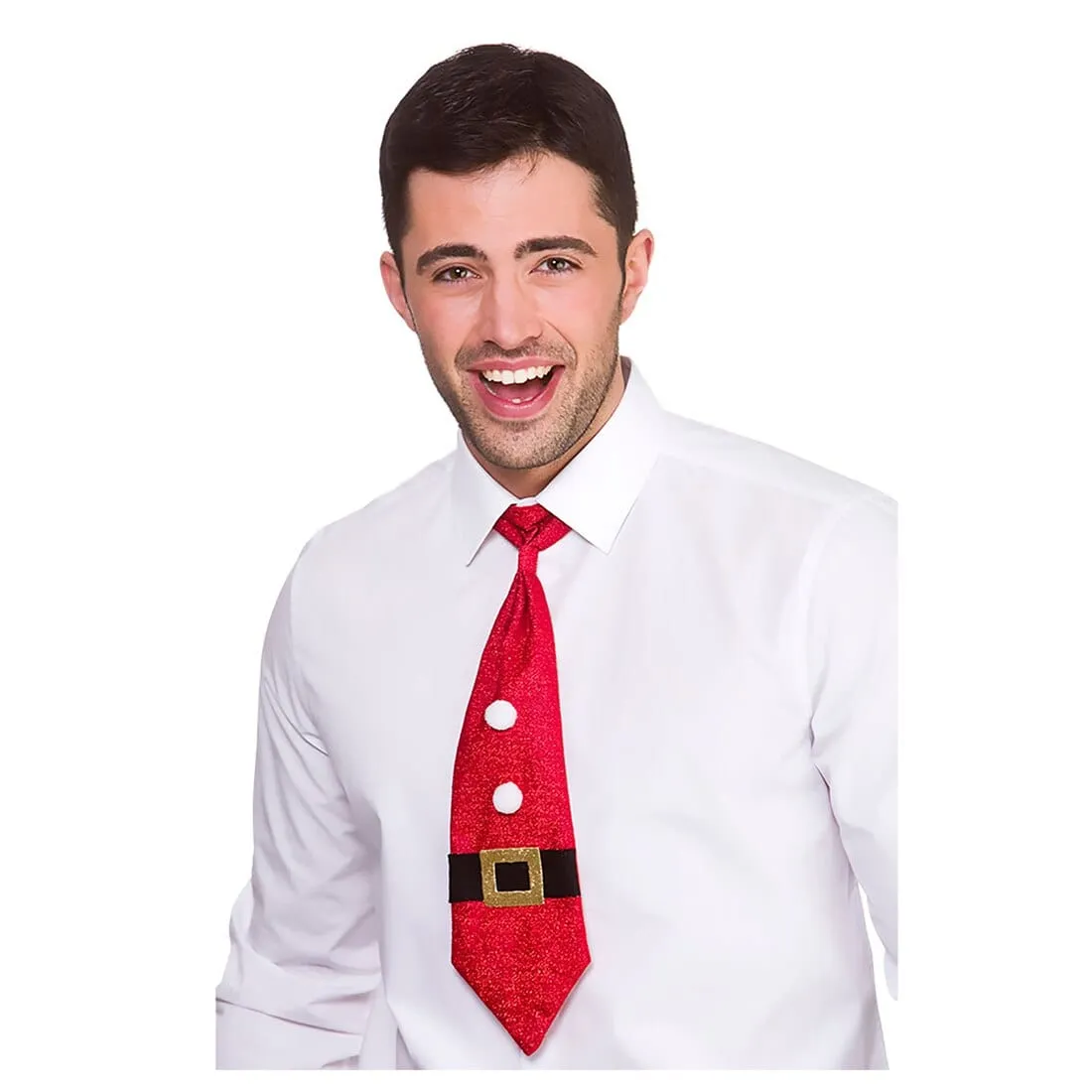 Glitter Christmas Tie Novelty Santa Elf Fancy Dress Party