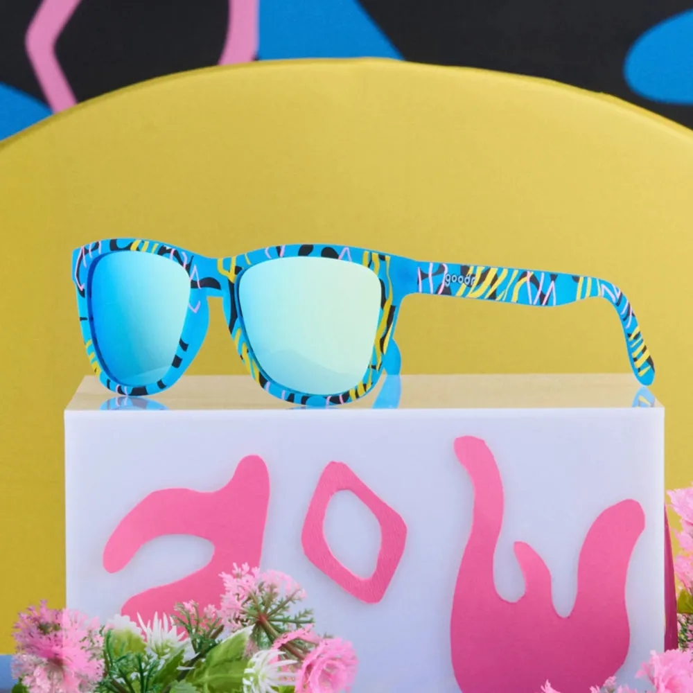 goodr OG Sunglasses Tropical Maximalism - Boozy Blue Mystery Drink