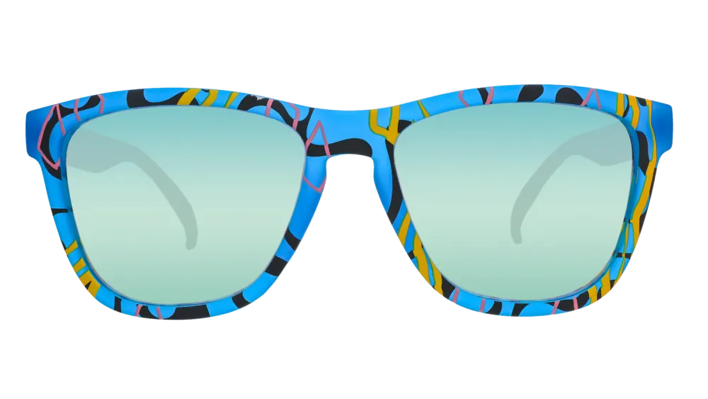 goodr OG Sunglasses Tropical Maximalism - Boozy Blue Mystery Drink