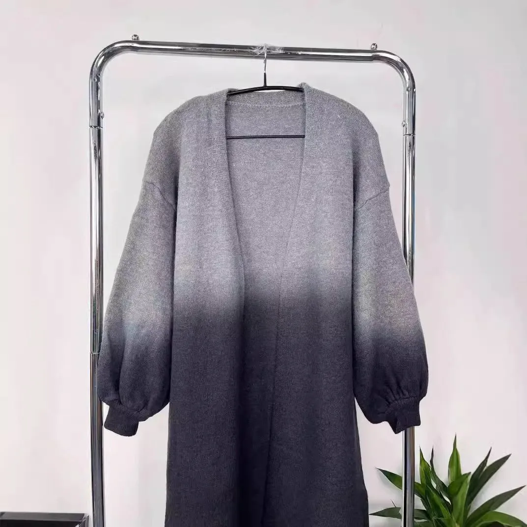 Gradient Loose Knit Cardigan Sweater (MS067)