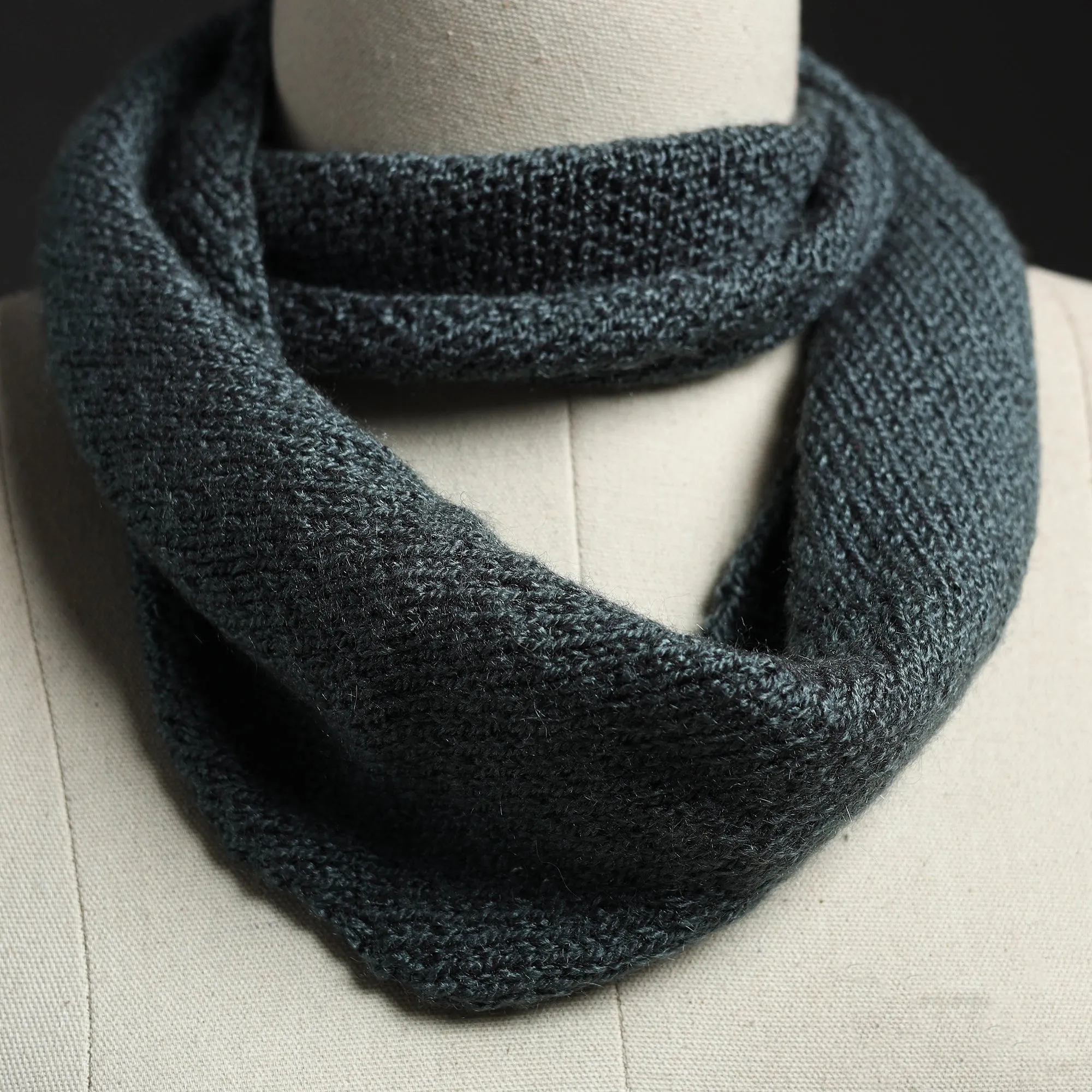 Grey - Kumaun Hand Knitted Woolen Neck Warmer 13