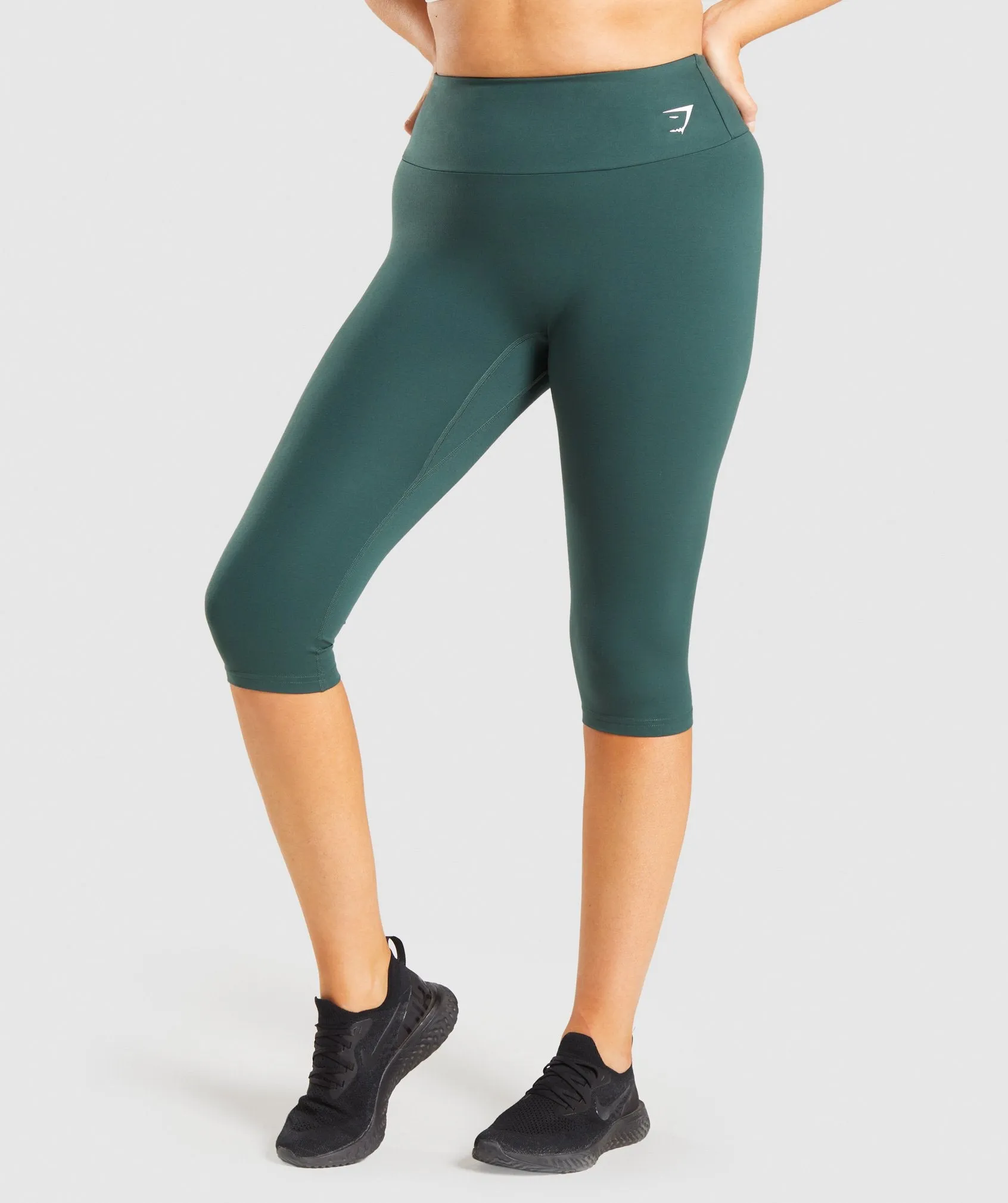 Gymshark Training Cropped Leggings - Dark Green