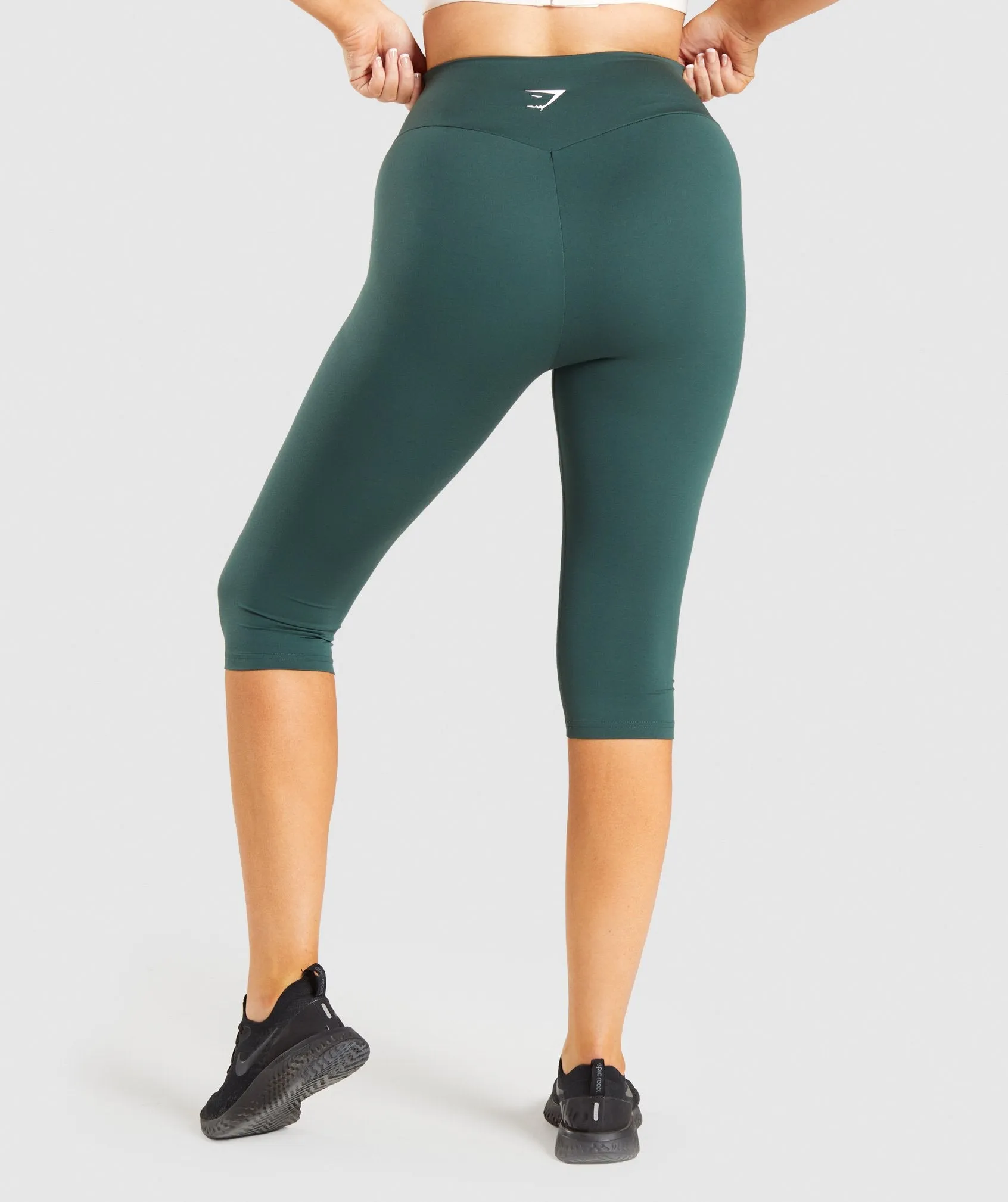 Gymshark Training Cropped Leggings - Dark Green