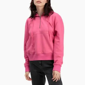 Half-Zip Fleece Hoodie (Berry)