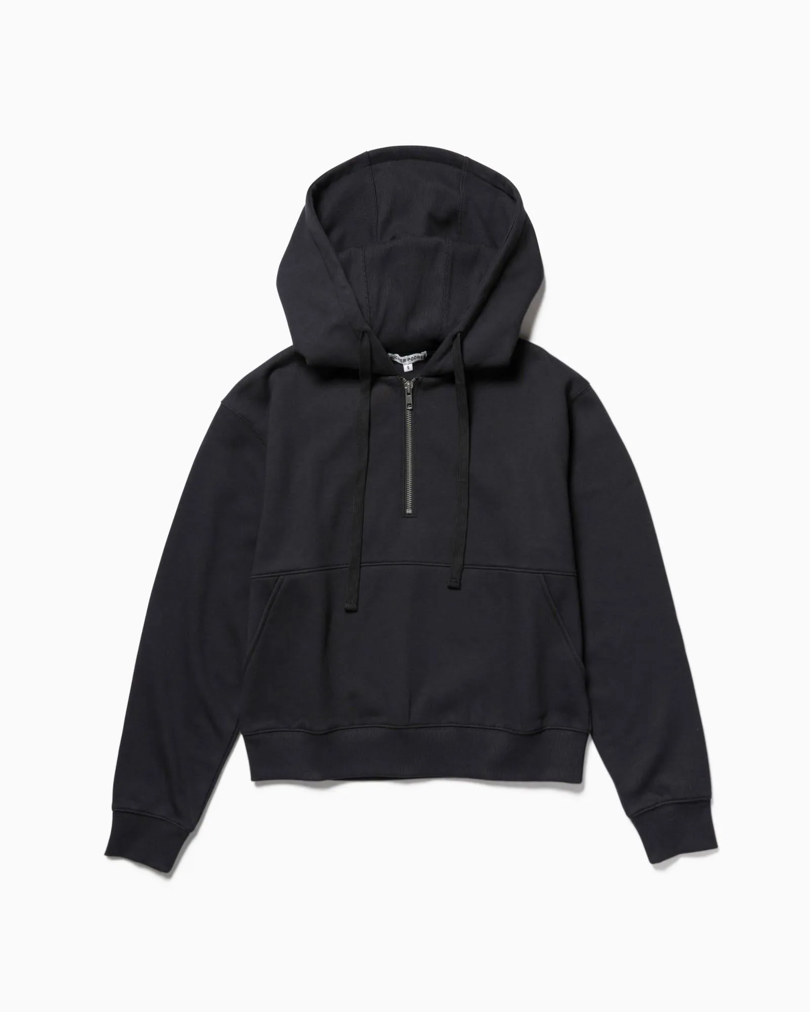 Half-Zip Fleece Hoodie (Black)