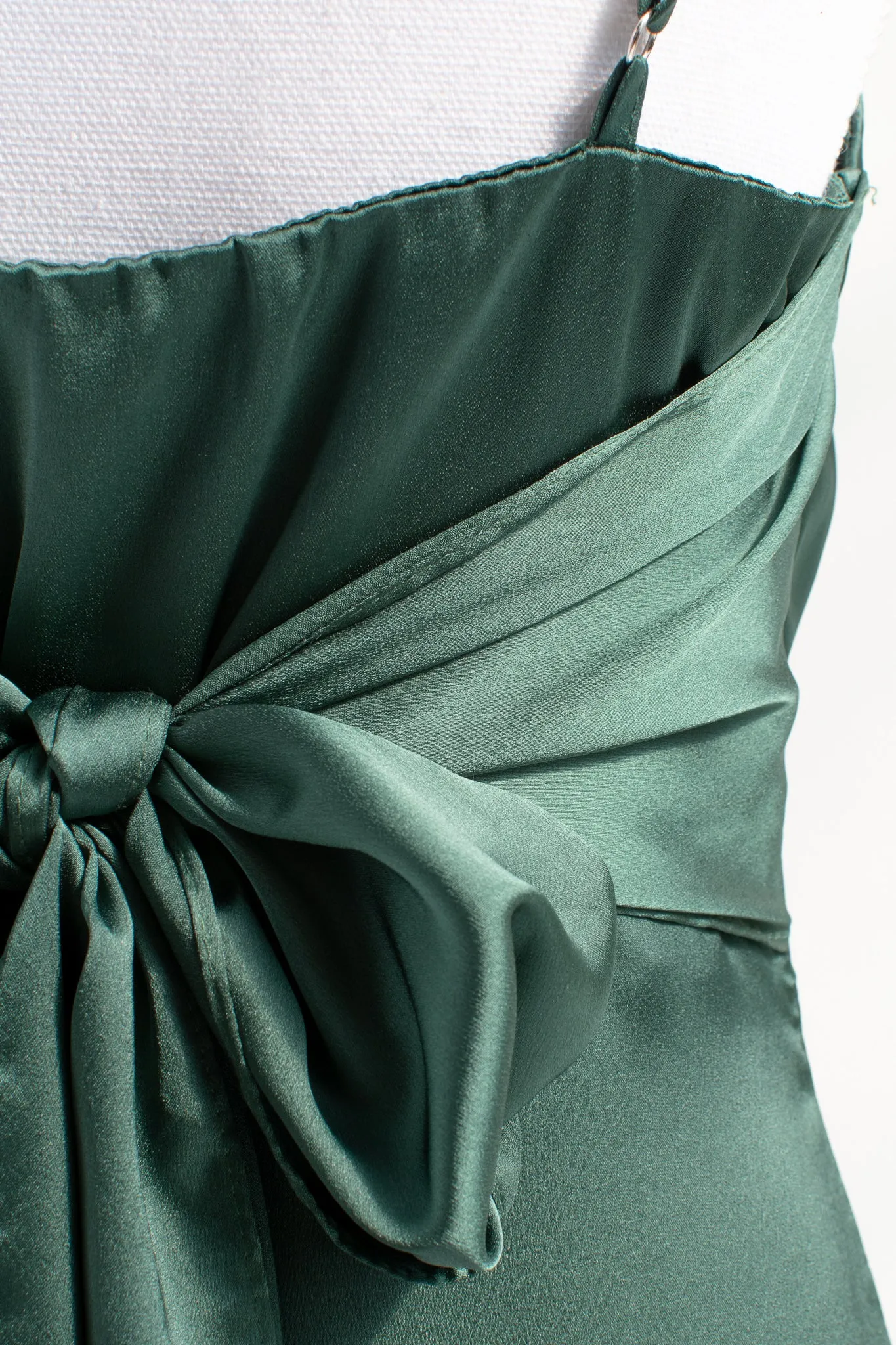 Harlow Satin Dress - Emerald Green