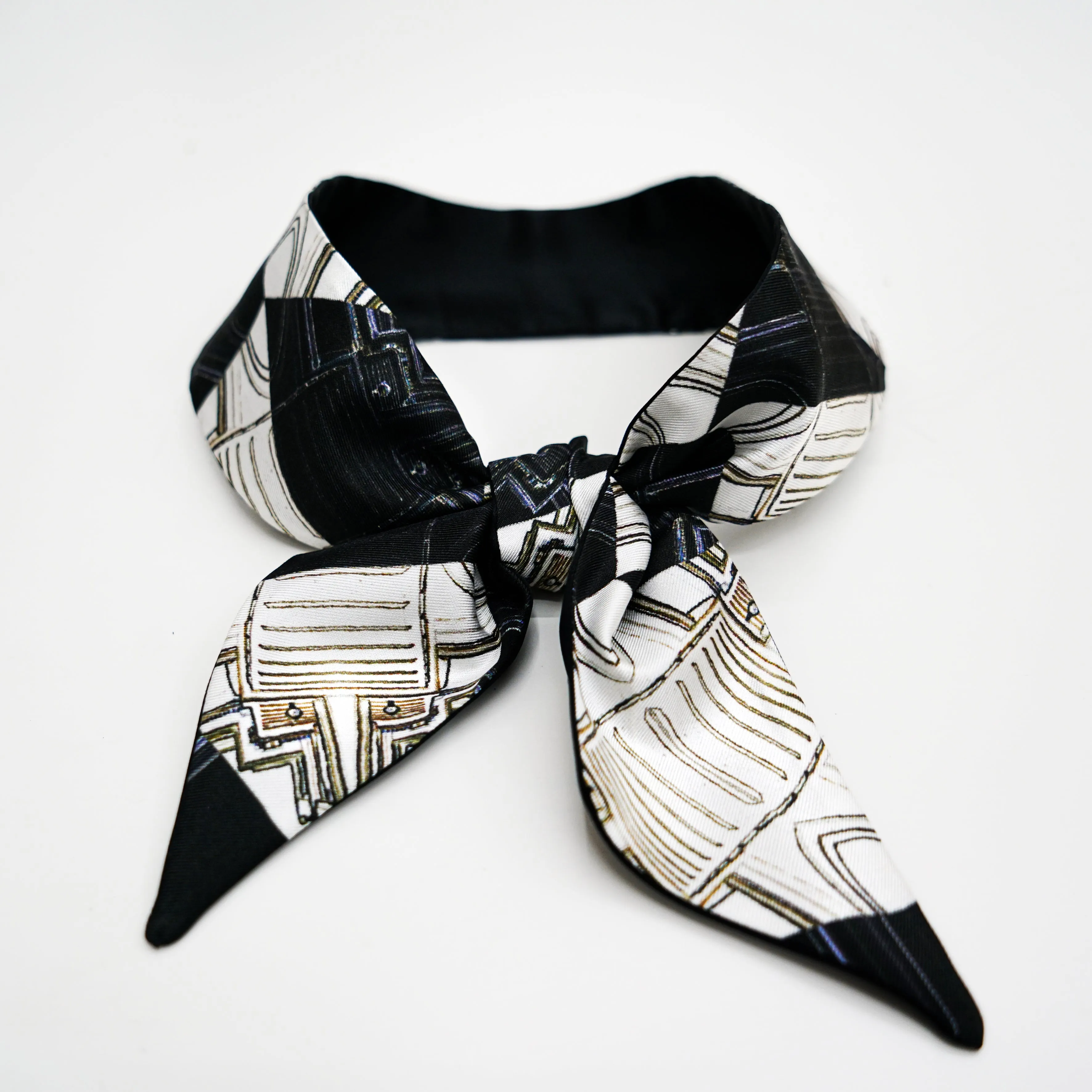 IM the 2-IN-1 Silk Twilly Scarf ( Diamonds 1881 ) - Made in Hong Kong - 香港製造