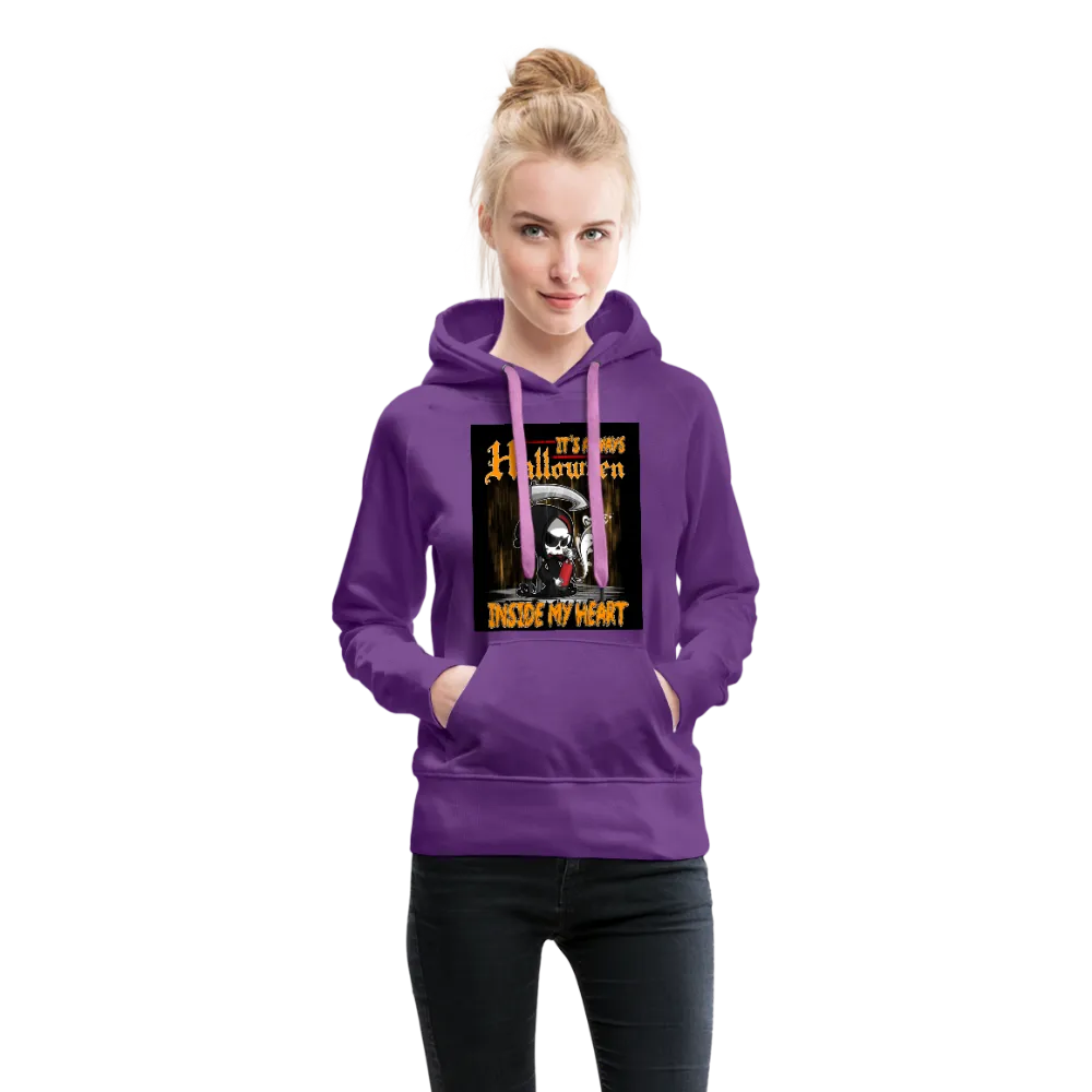 It's Always Halloween Inside My Heart Women’s Premium Hoodie