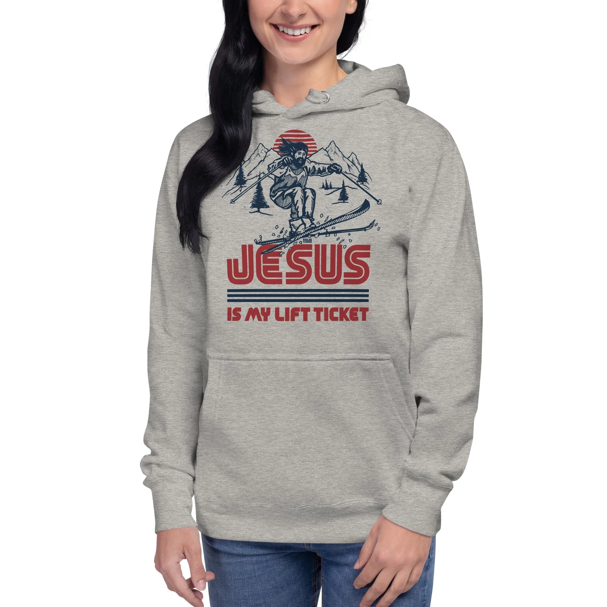 Jesus Is My Lift Ticket Classic Fleece Pullover Hoodie