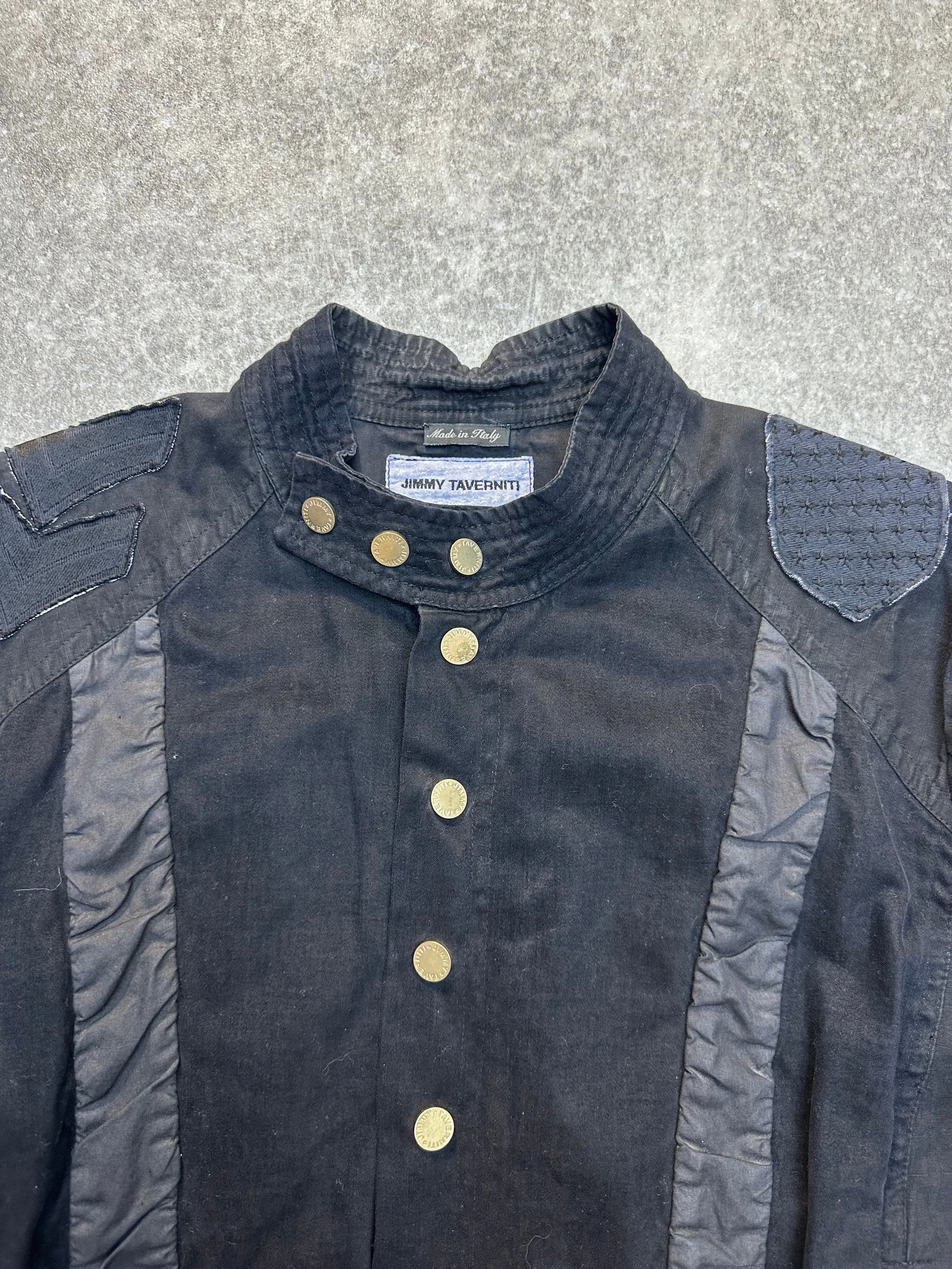 Jimmy Taverniti Panelled Button Details Military Style Jacket