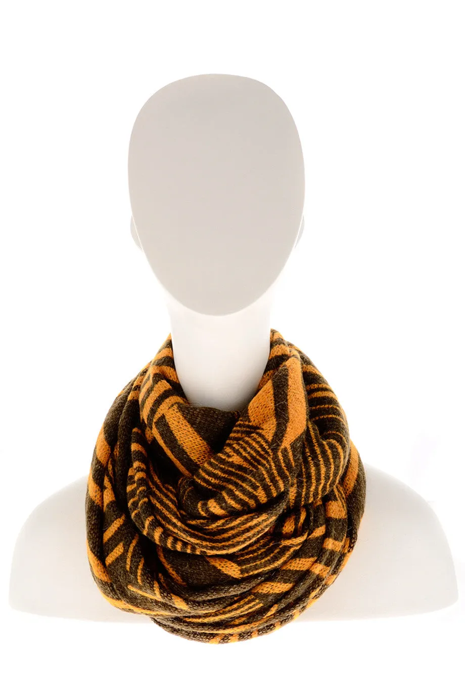 JUNGLE Orange Mohair Wool Unisex Scarf