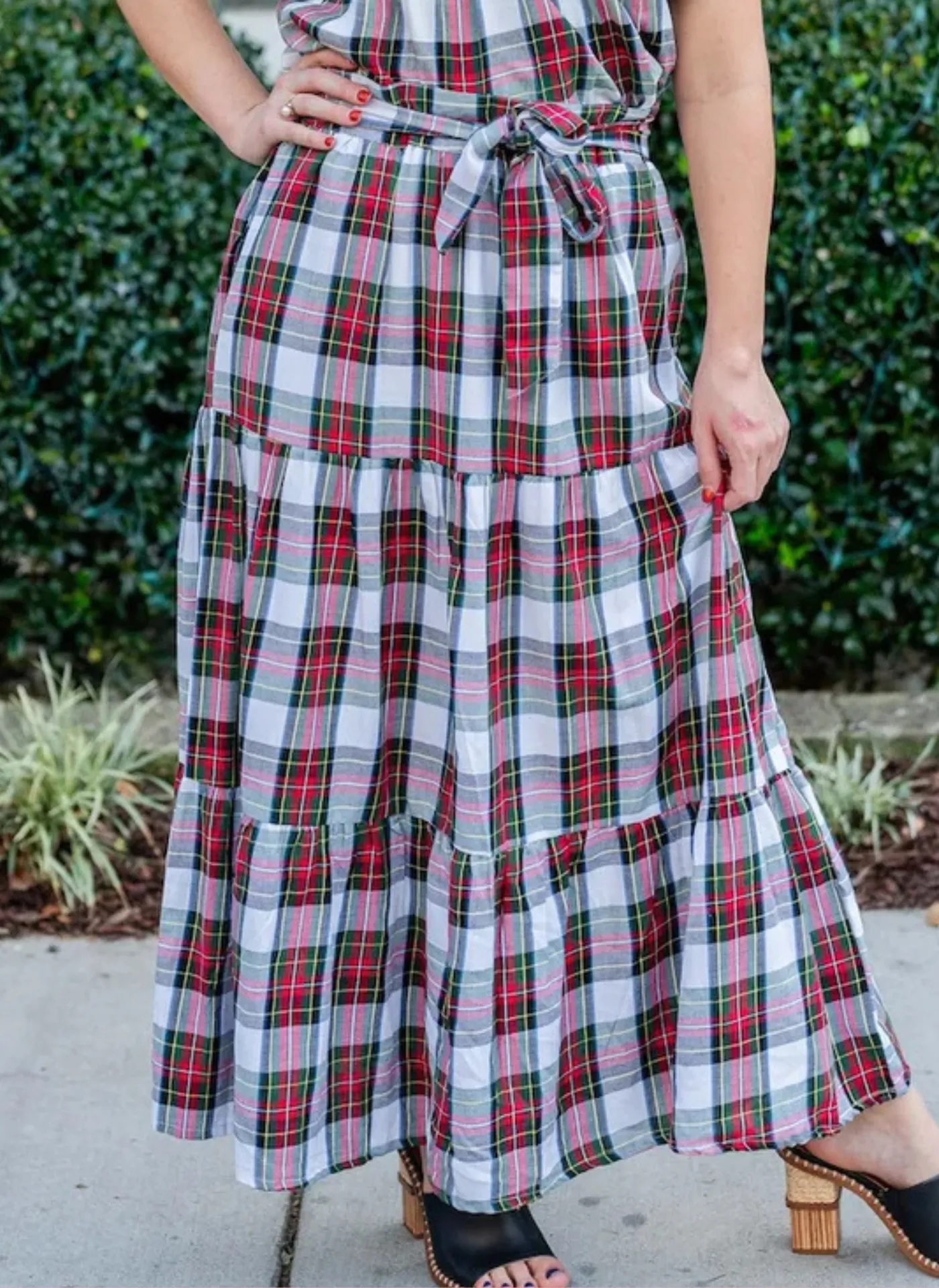 Kate Plaid Midi Skirt