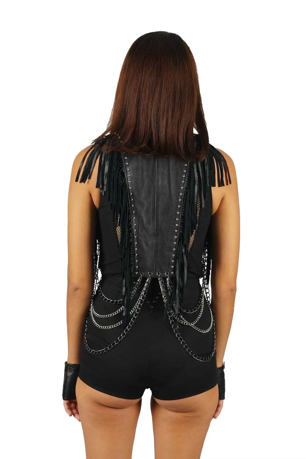 Leather Vest with Tassels