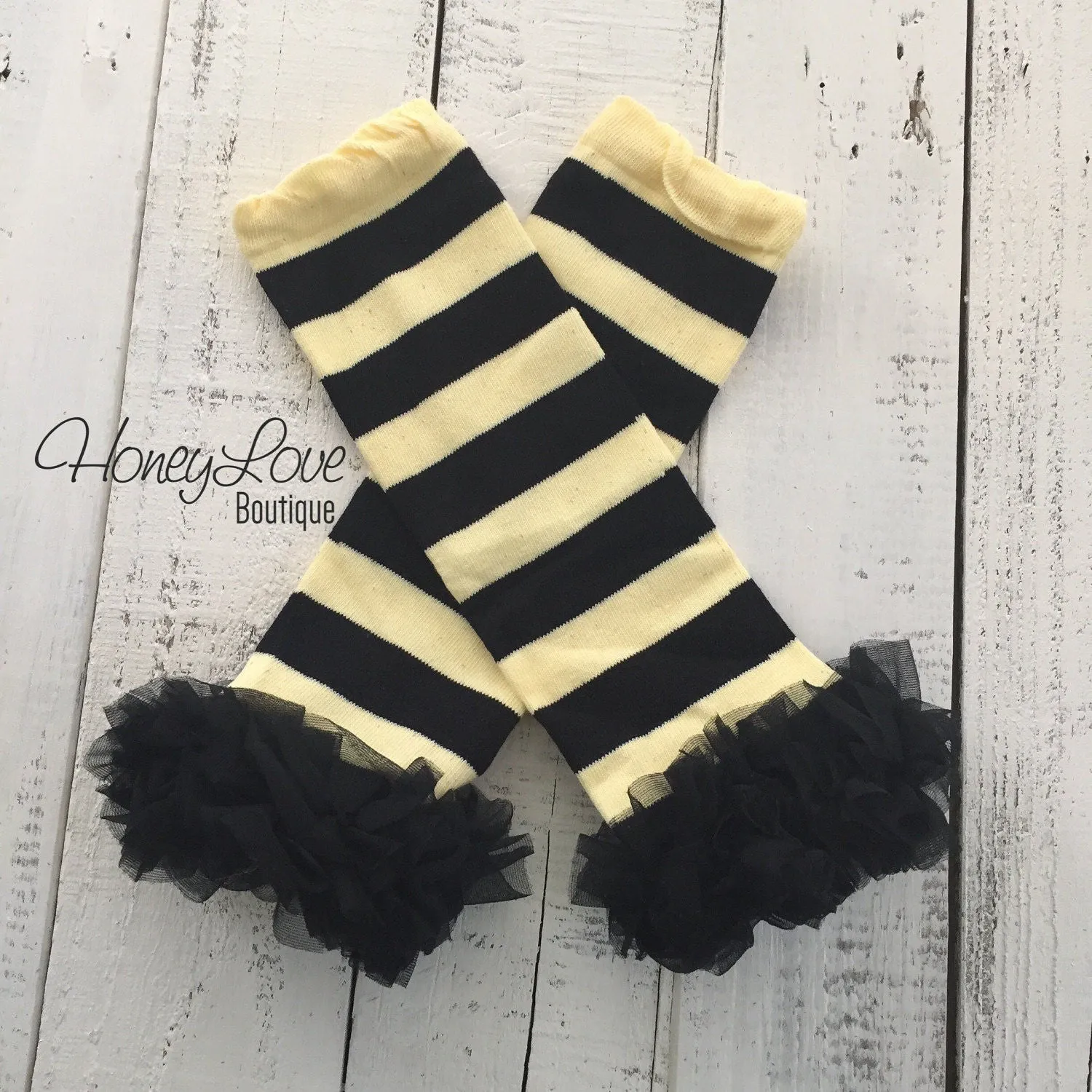 Leg Warmers - Yellow/Black Stripe Bumblebee