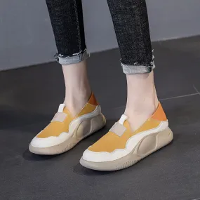 Lightweight Color-Block Platform Shoes for Women