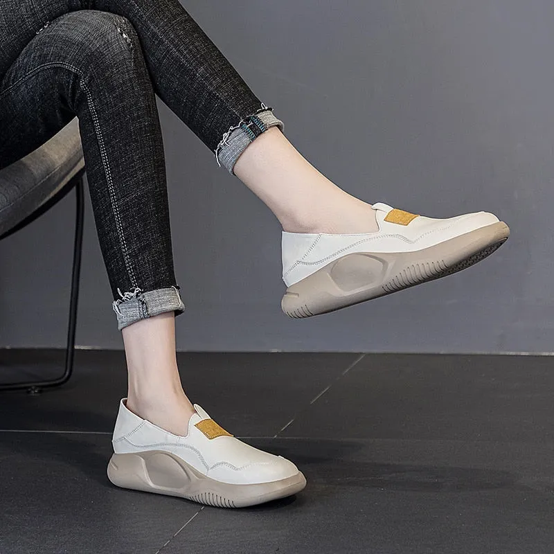 Lightweight Color-Block Platform Shoes for Women