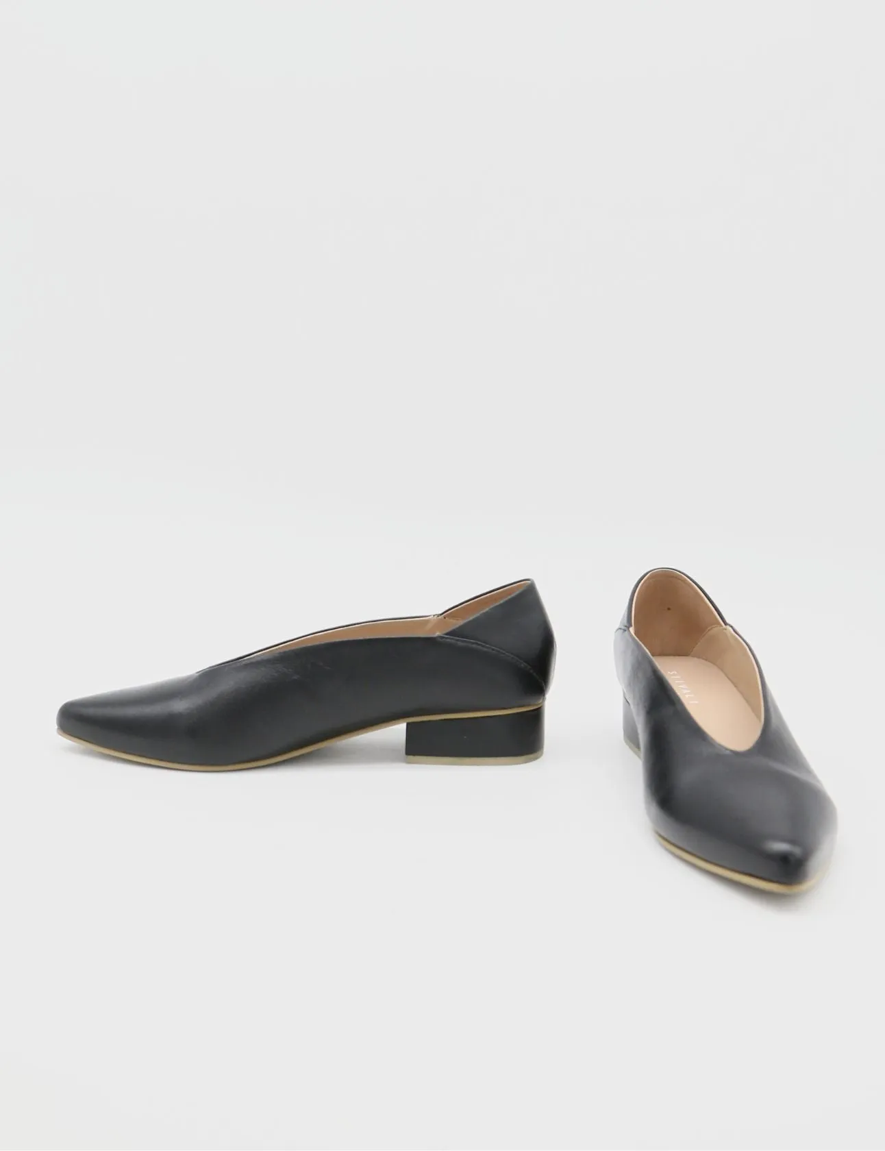 Louvre slip-on loafers in black leather womens shoes