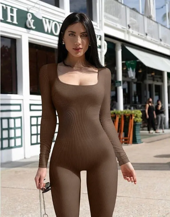 LovelyRLovely Seamless Long Sleeve Hip Lifting Jumpsuit