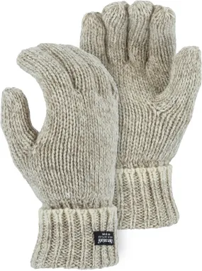 Majestic 3423 Ragg Wool Full-fingered Thinsulate Medium Weight Winter Lined Gloves (One Dozen)