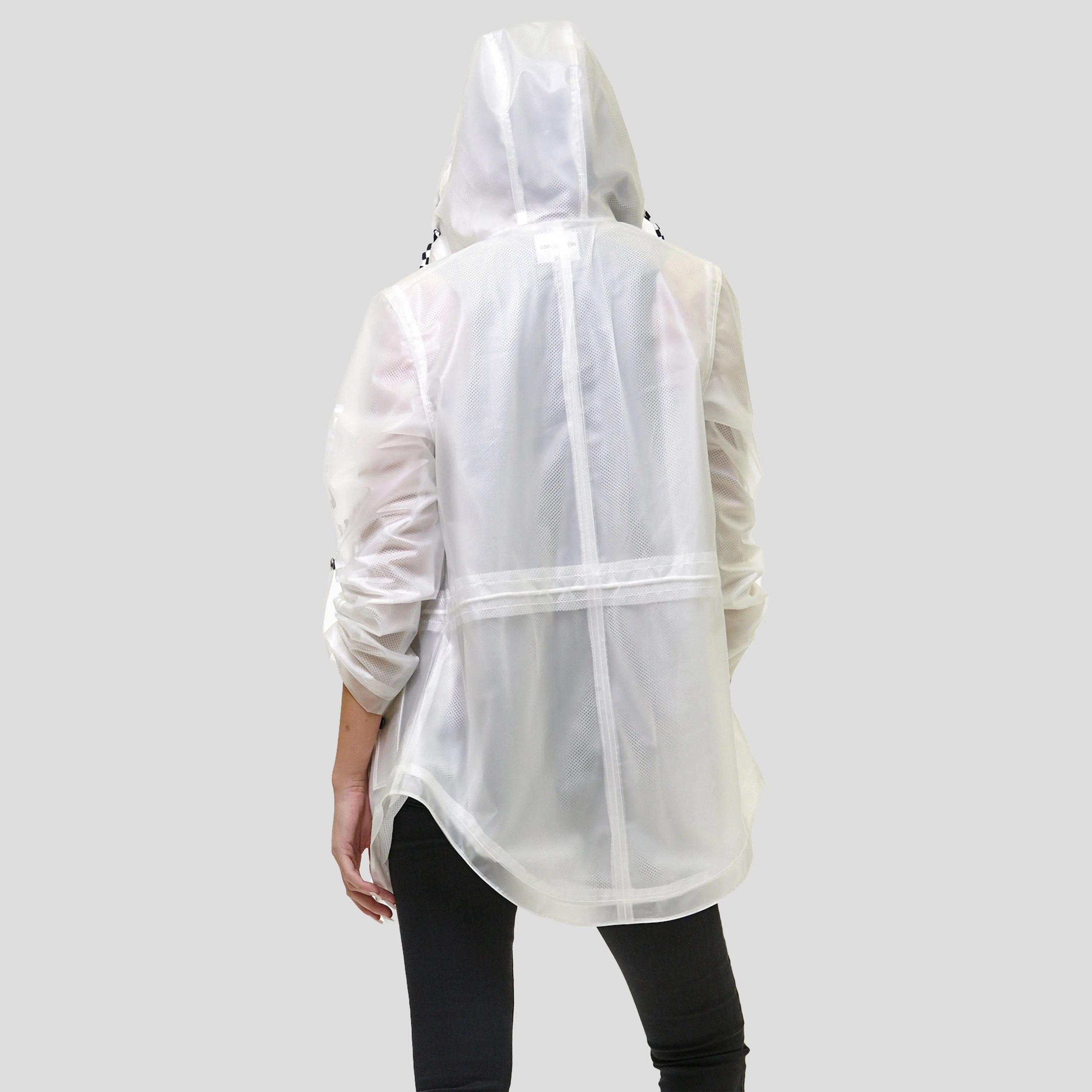 Members Only Women's Translucent Long Jacket