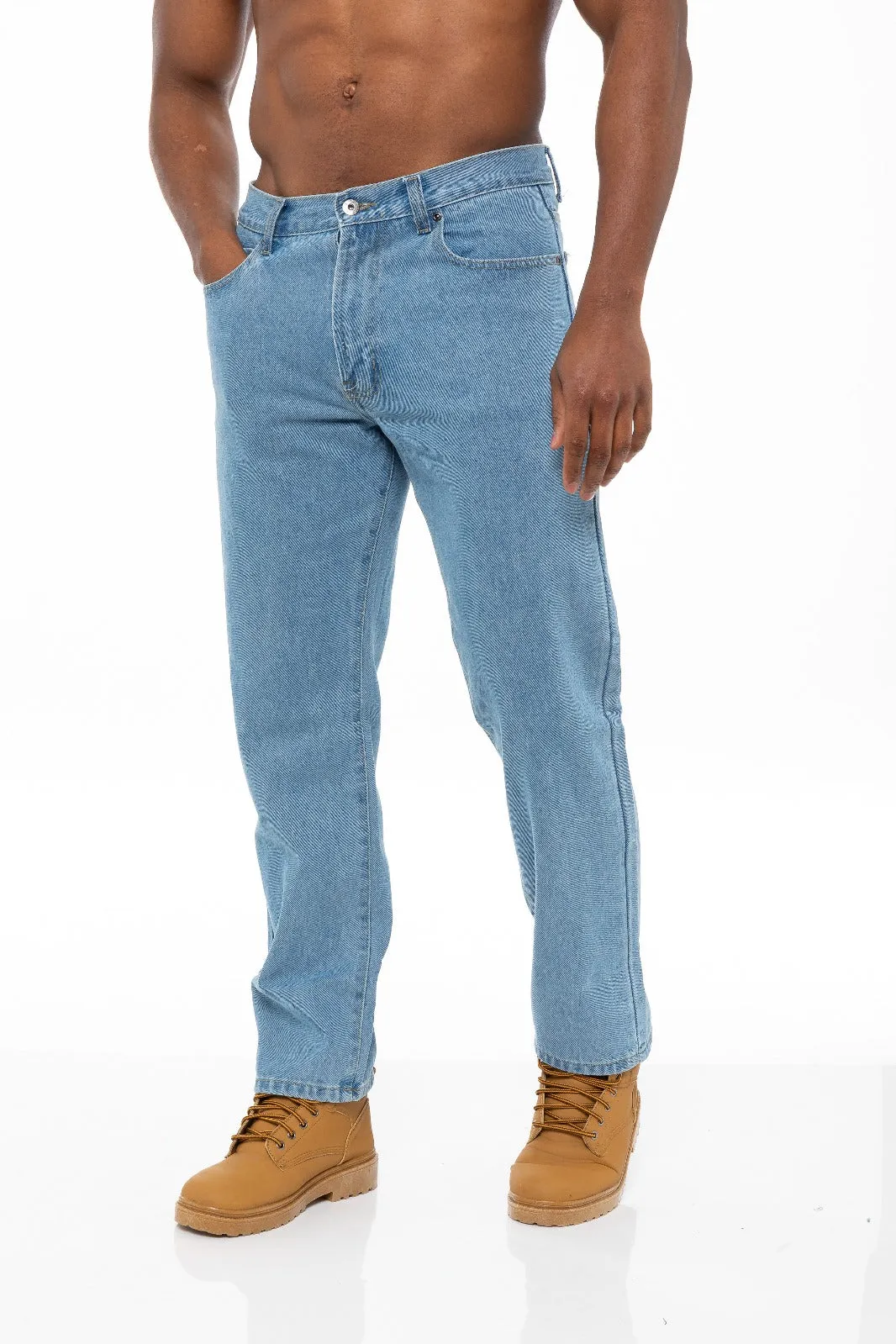 Mens Stone Wash Classic Denim Jeans BCB | Blue Circle Designer Menswear