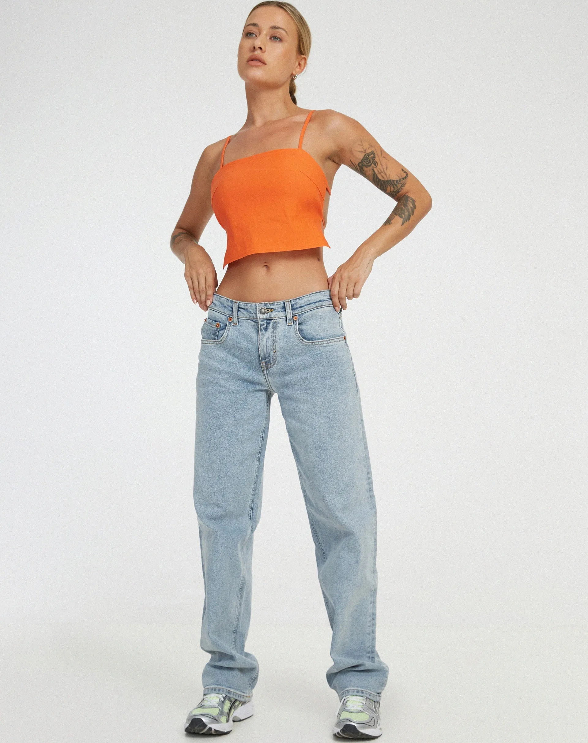 Merita Crop Top in Orange