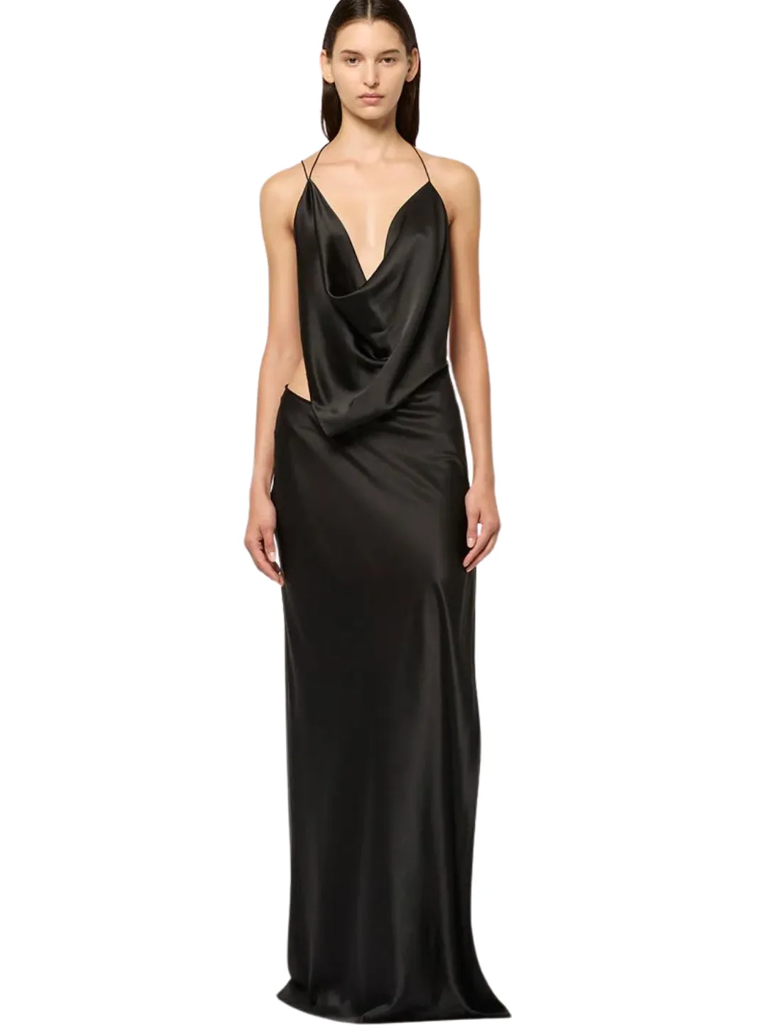 Michael Lo Sordo ICED BIAS MAXI DRESS black