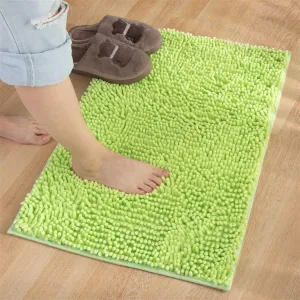 Microfiber anti Slip Bath Mat-(2444)Green