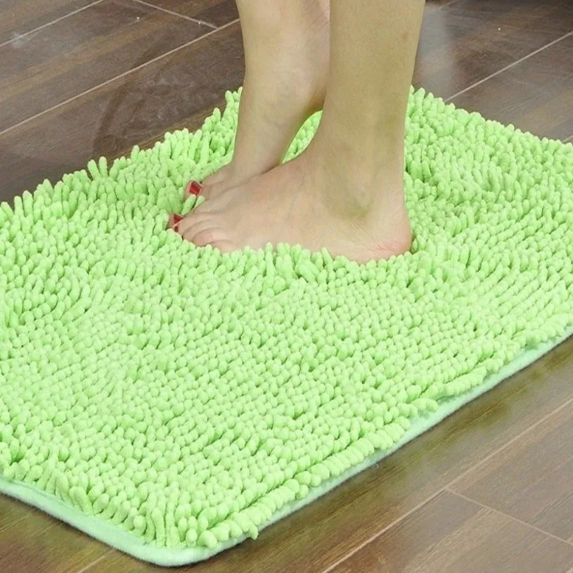 Microfiber anti Slip Bath Mat-(2444)Green