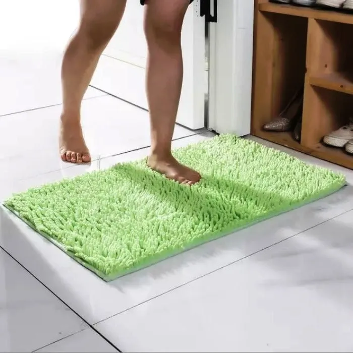 Microfiber anti Slip Bath Mat-(2444)Green