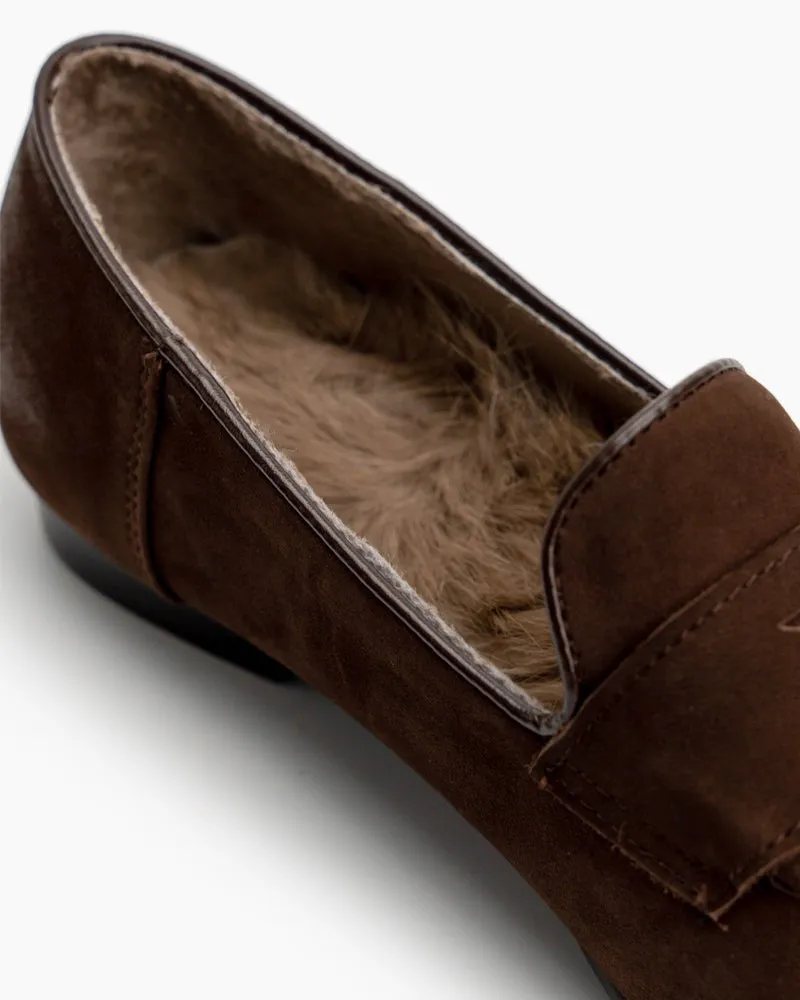 Minimalist Comfy Warm Slip On Flat Loafers