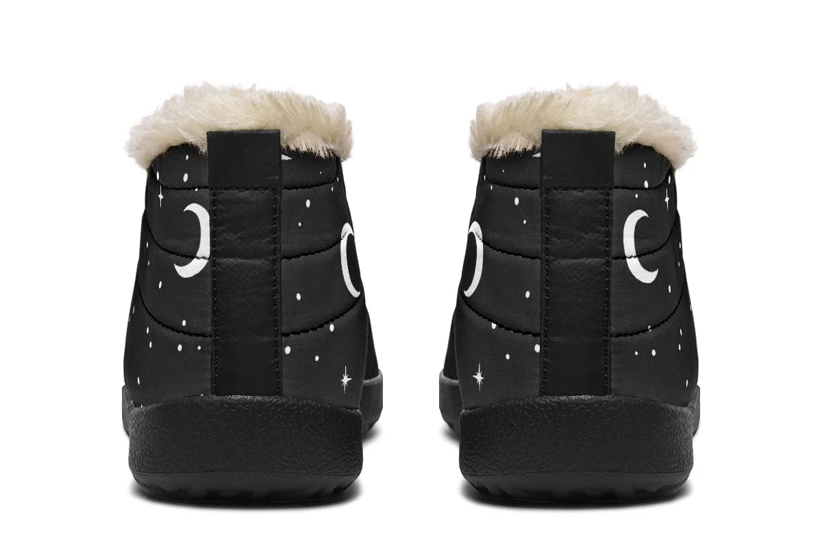 MoonDust Winter Sneakers - Warm & Easy Slip-On Shoes Lined with Vegan Wool with Anti-Slip Soles