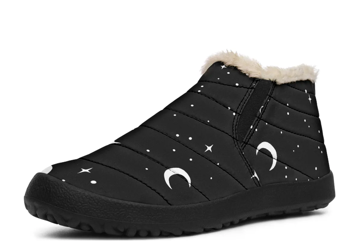 MoonDust Winter Sneakers - Warm & Easy Slip-On Shoes Lined with Vegan Wool with Anti-Slip Soles