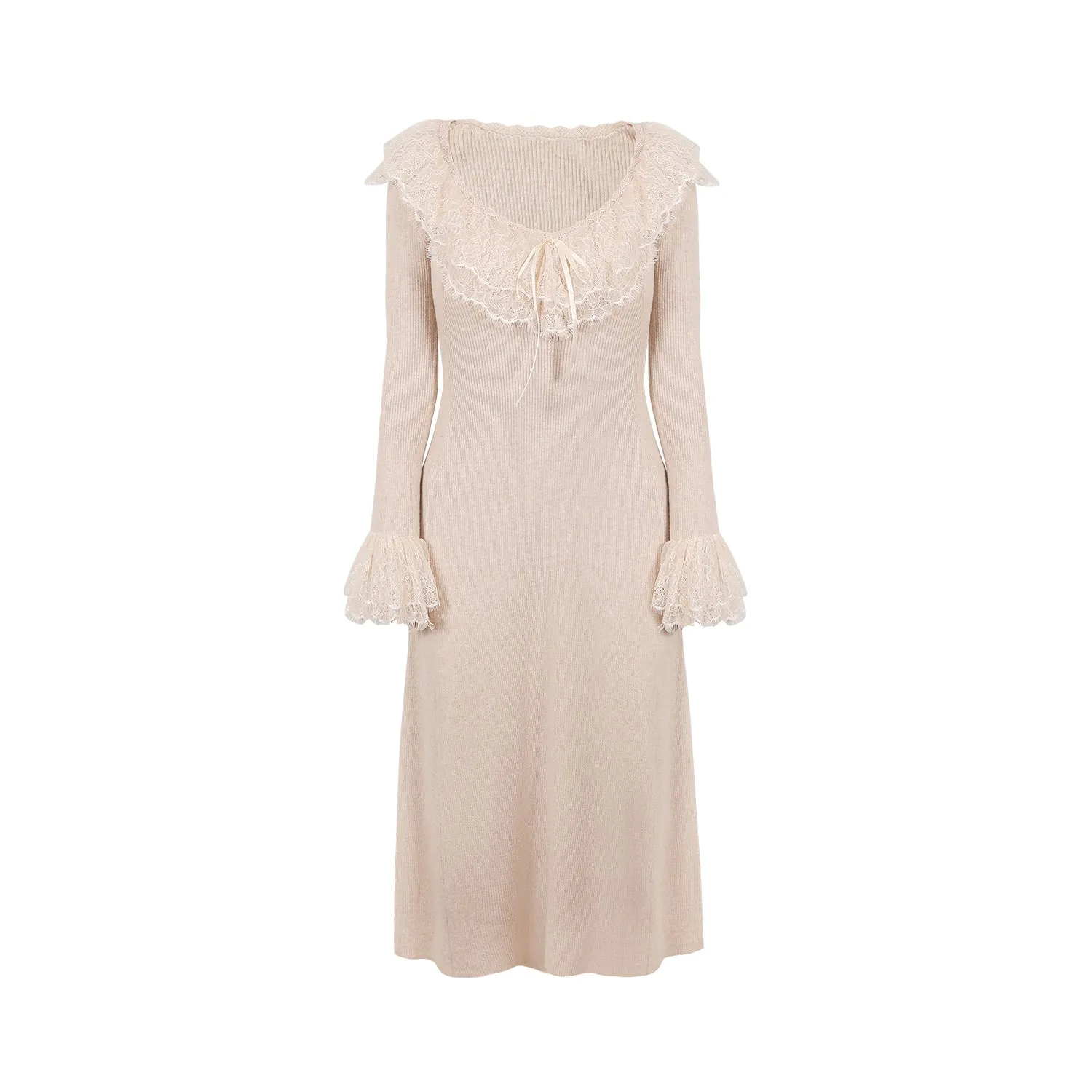 [Mummy Cat] Angelic Romance Lace Knit Sweater Dress