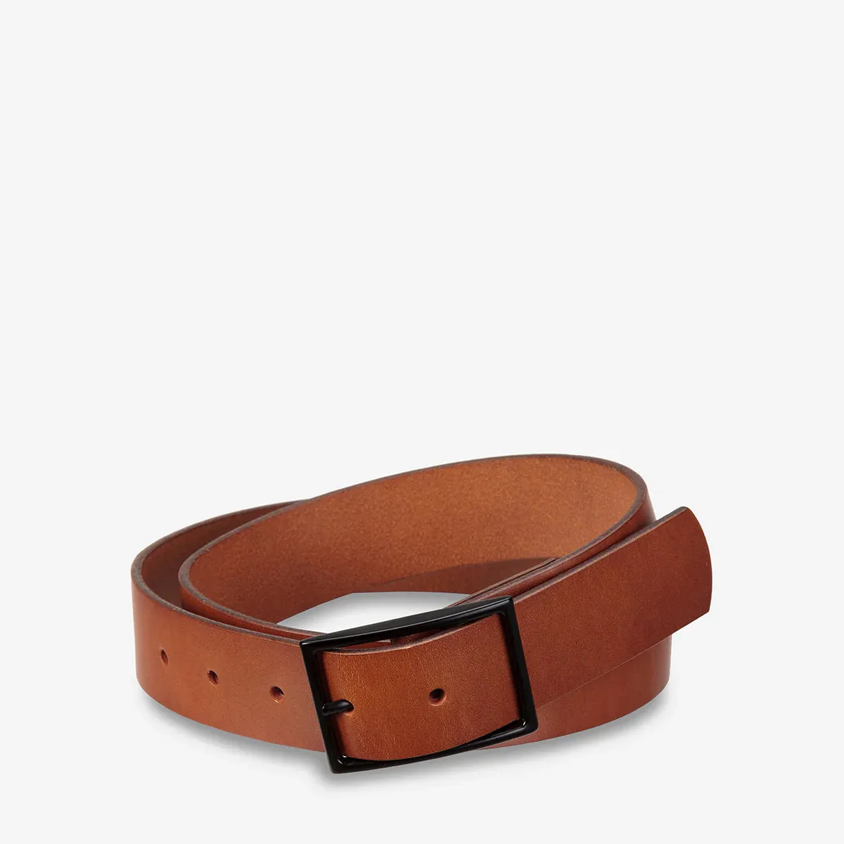 Natural Corruption Leather Belt in Tan