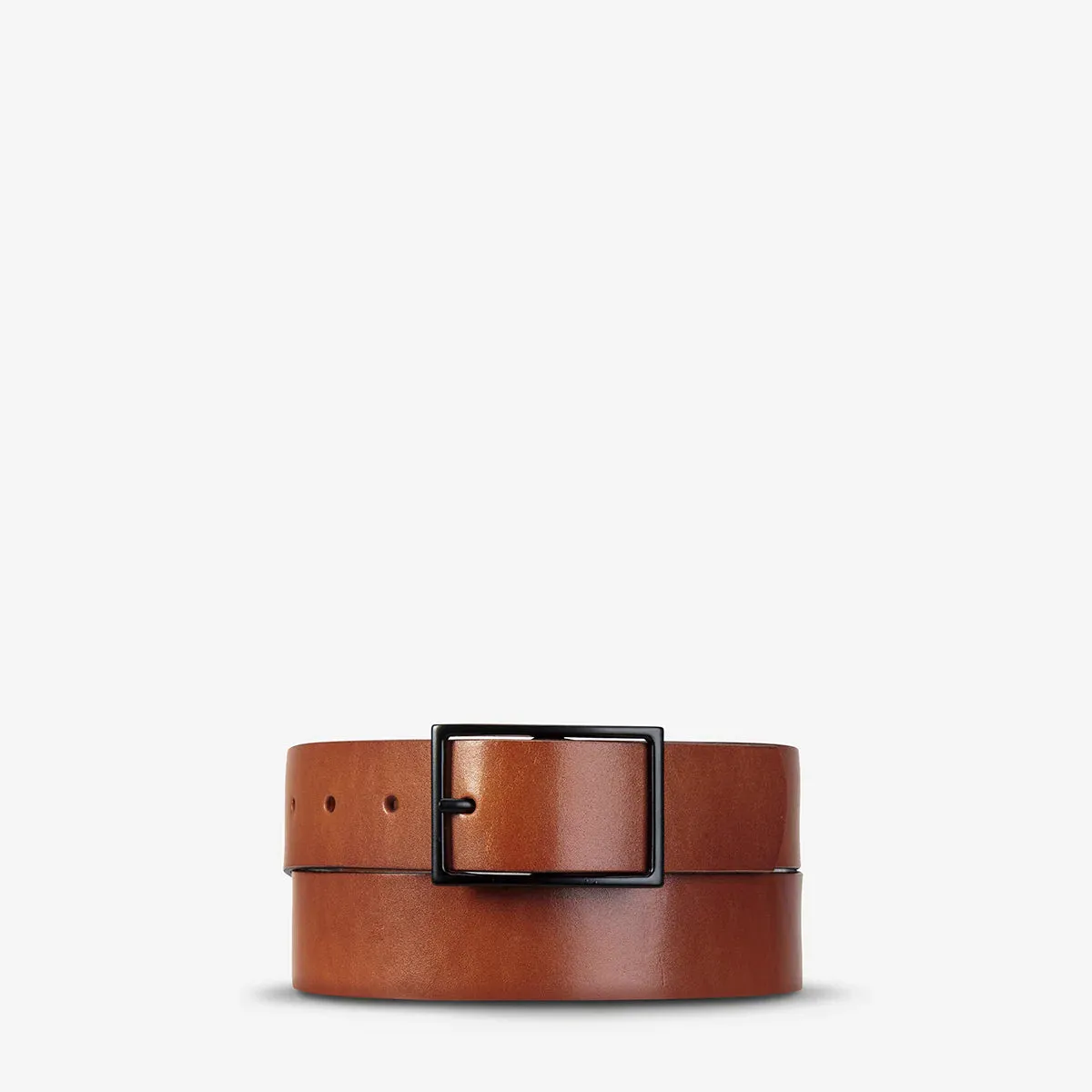 Natural Corruption Leather Belt in Tan