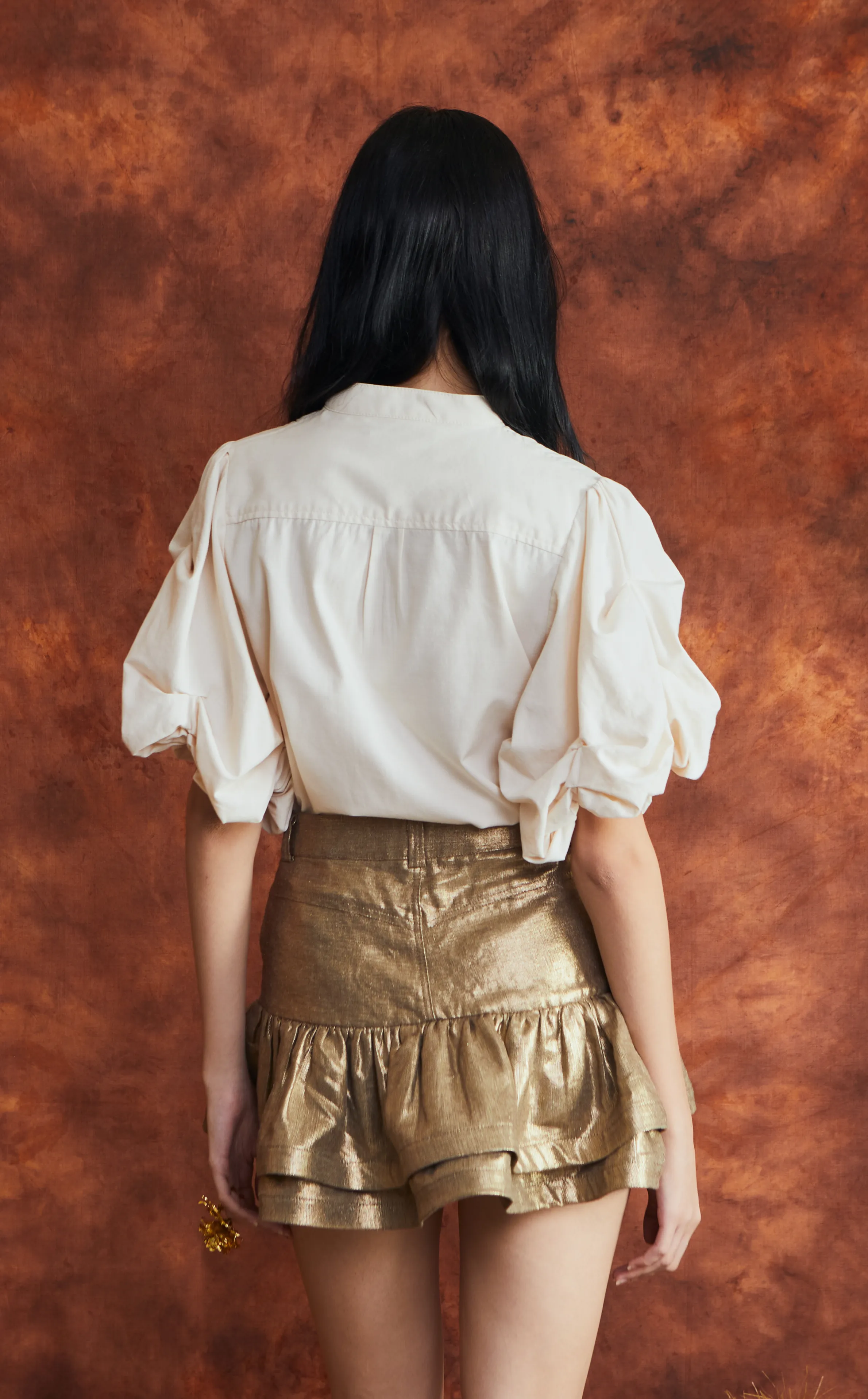 NEVADA SKIRT - GOLD LINEN (LIMITED)