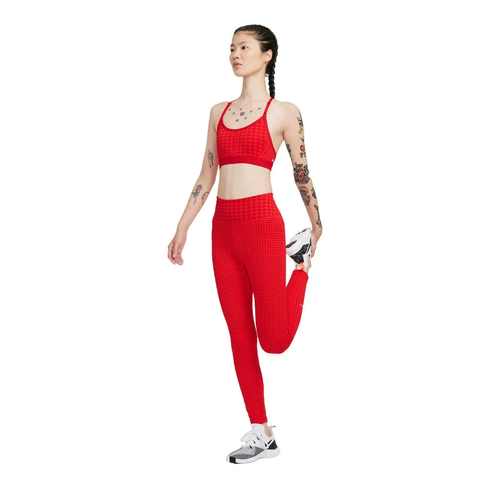 Nike Women's Icon Print Sports Bra Leggings Set - Red