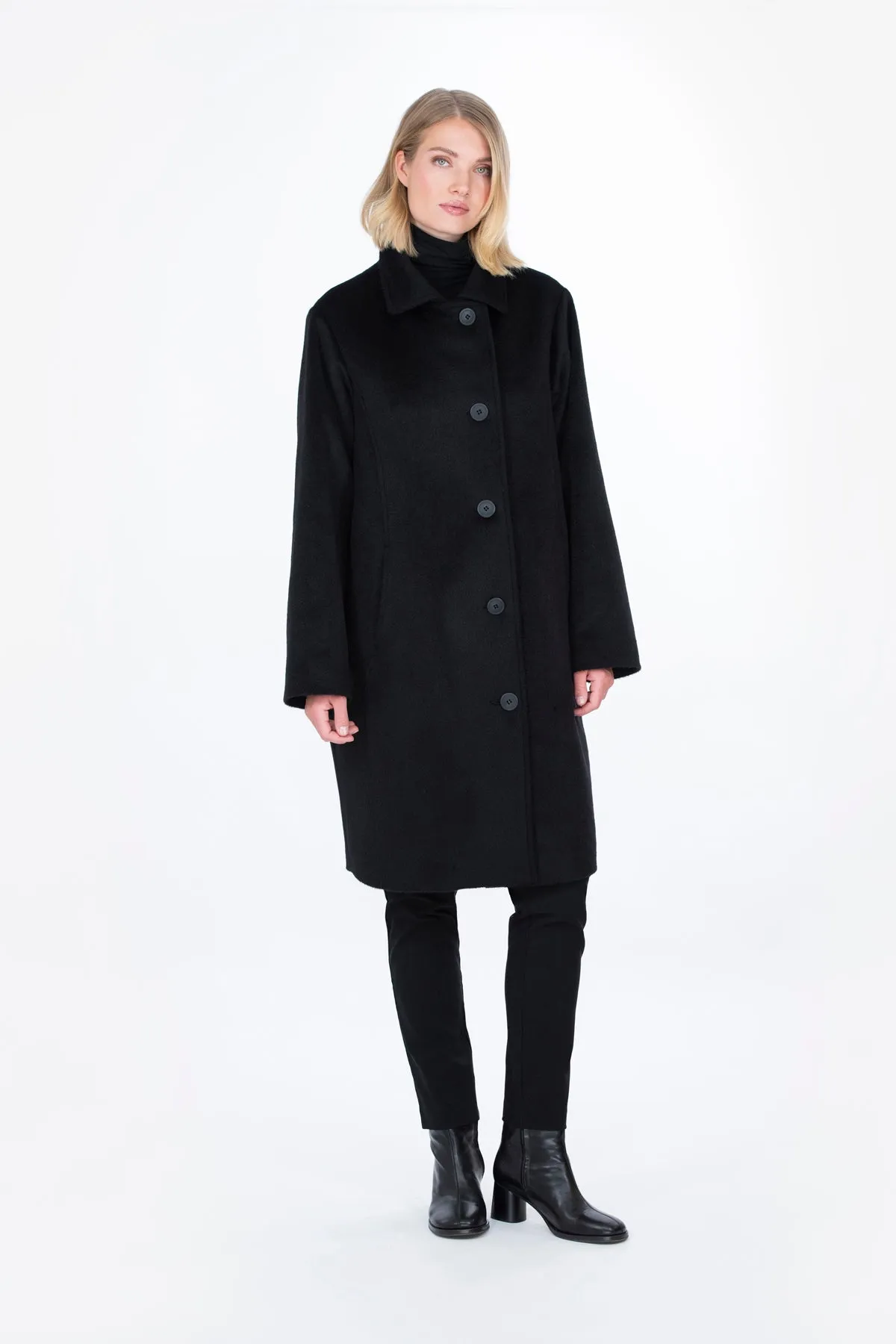 Omena Wool Coat Black