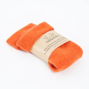 Orange Cashmere Fingerless Gloves