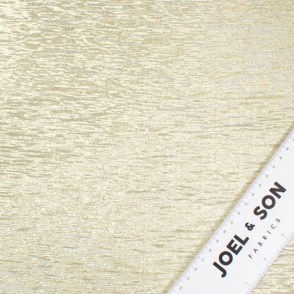 Pale Yellow Lightweight Metallic Lamé