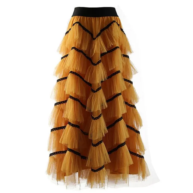 Pavlova- the Ballerina Tulle Layered Midi Skirt 5 Colors